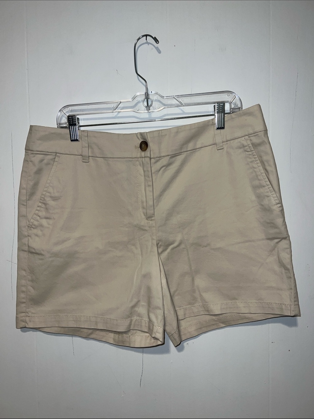 LOFT Women's Beige/Tan Cotton Shorts Size 10 0918266